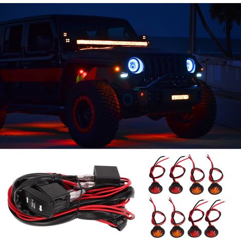 Kit de clignotants universel pour VTT/SSV avec interrupteur à bascule, clignotants côte à côte pour voiturette de golf, Can-Am, Polaris Ranger, RZR, interrupteur vertical (1/5)