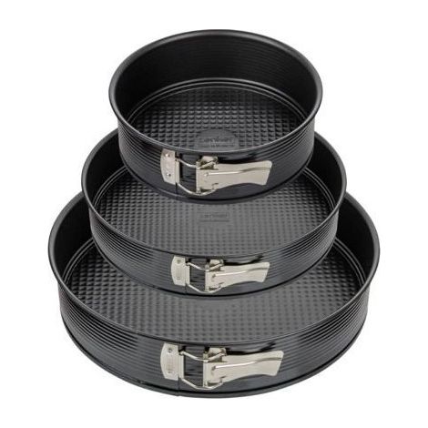Set di 3 stampi apribili rotondi - ZENKER - Black Metallic - 20, 24 e 28 cm (1/5)