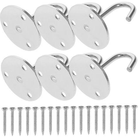 Stainless Steel M6 Eye Screw Hanging Hooks Set of 10 Pieces