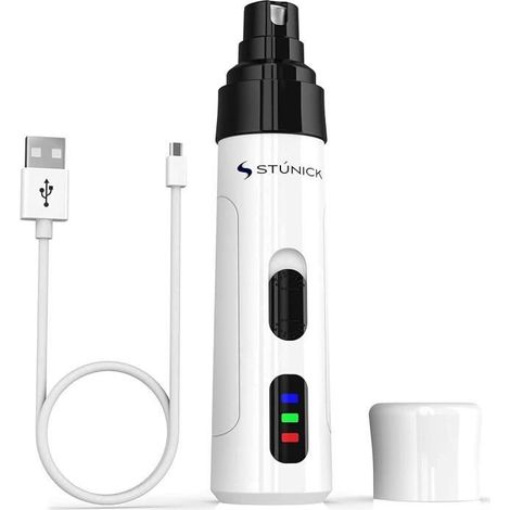 Lime à Ongle Electrique - Electriq - Pour Chat - 2 Vitesses - USB Rechargeable - Blanc (1/4)