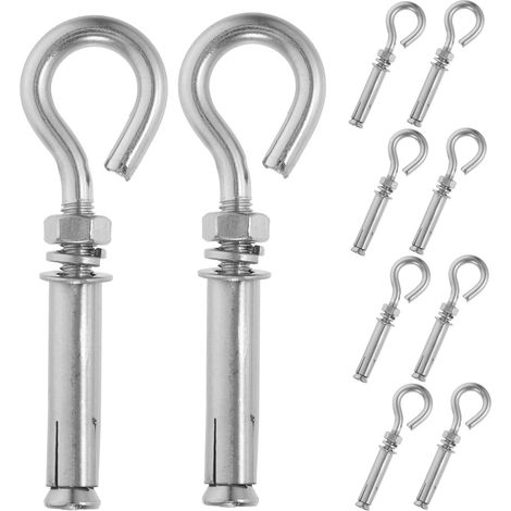 10 crochets muraux - inox - argenté - pour clés et vêtements (1/5)