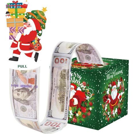 (avec 50 Sacs Transparents) Tirelire Surprise Noël pour Trésorerie, Boîte Cadeau PopUp, Cadeau de Noël, Surprise DIY pour Parents, Amoureux, Enfants et Amis noël