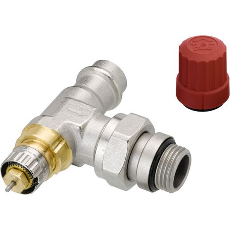 Danfoss Ventilgehäuse RA-N 15 Pressfit R 1/2, Eck, Matt vernickelt, 013G3237