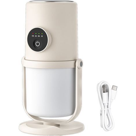 Eosnow 300ml USB-wiederaufladbarer, leiser Tisch-Luftbefeuchter mit zwei Nebelmodi, Kühlfunktion und Ständer für Schlafzimmer, Reisen, Büro und Zuhause, Beige (1/4)