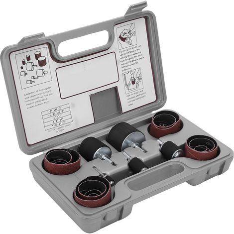 Kit de 25 pièces pour ponceuse à tambour, papier de verre pour le polissage du bois, outils rotatifs (1/5)