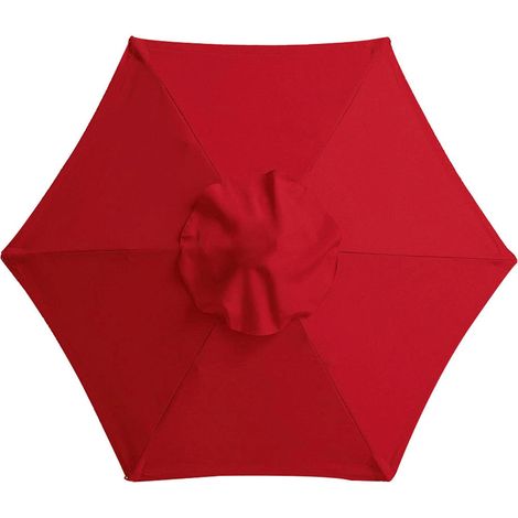 Toile de Rechange pour Parasol, Toile de Rechange de Jardin, Toile de Rechange en Polyester, Toit pour Parasol de Soleil, Tissu de Remplacement pour Parasol (Size:2.7m,Rouge)