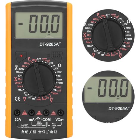 DT-92050A Digitales Multimeter, funkstabil, hochpräzise, tragbarer Spannungs- und Strommesser (Gleich- und Wechselstrom). (1/5)