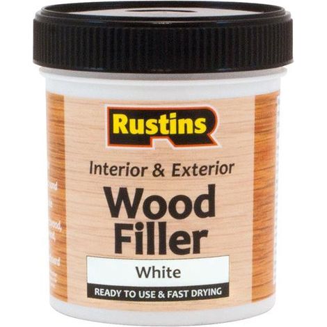 Rustins Acrylic Wood Filler - White, 250ml - High-Quality, Easy-to-Use Wood Repair Compound