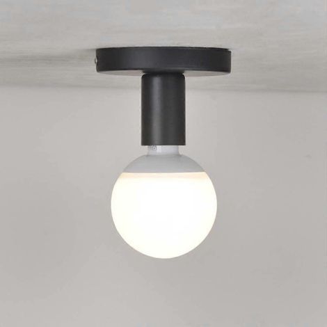 Douille E27 en métal, support de lampe E27, fixation murale/plafonnier pour couloir, chambre, café, cuisine, salon. (1/4)
