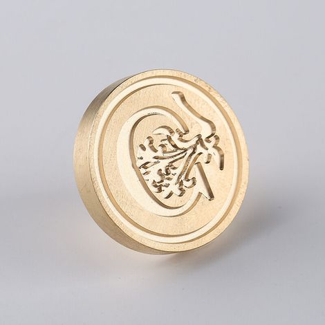 Portacandele, timbro sigillo di cera per lettere, testa in ottone rimovibile, testa sigillo di cera vintage retrò per lettere, buste, inviti, regali e decorazioni - C (1/2)