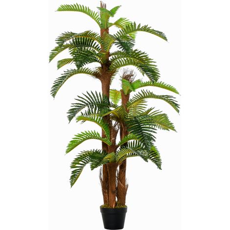 Artificial Plant Tropical Fern in Pot, Fake Plants Home Indoor Decor, 150cm, Green (1/5)