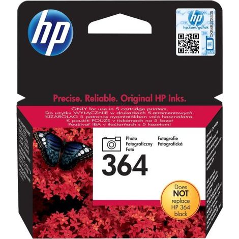 HP 364 CB317EE ABE Photo Original Ink Cartridge Cartuccia d'Inchiostro 1 pz Resa Standard Nero per Foto