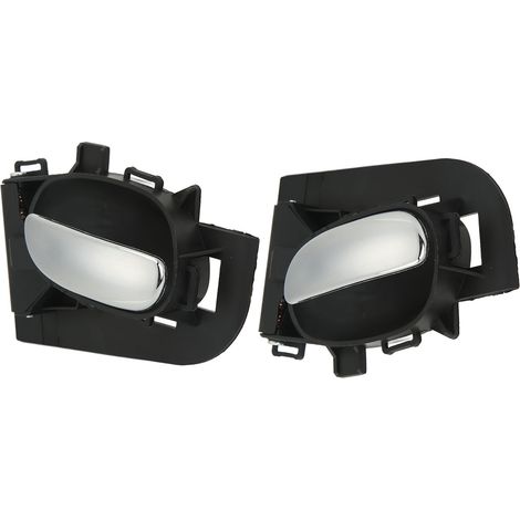 Poignée de porte intérieure voiture, remplacement poignée intérieure porte pour Peugeot 206 207, paire, noir, plastique, accessoire auto (1/5)