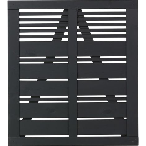 Plus Einzeltor Silence 100 x 110 cm schwarz Sichtschutz (1/2)
