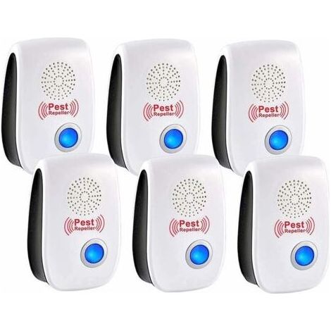 HOXILEELEO - Repellente, disinfestazione ultrasuoni, lotto di 6 repellenti elettronici interni trappole zanzare, formiche e pulci. (1/5)
