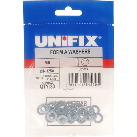 Unifix Form A Washers DIN 125A HV140 BZP - M20 (21.0) - Box of 50