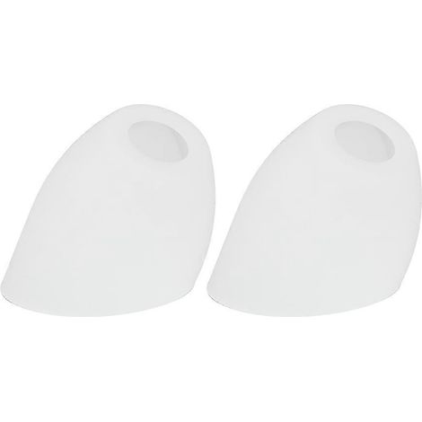 Lot de 2 abat-jour inclinés, couvercle de lampe simple, abat-jour en plastique, accessoire de lampe-13X8.5X8.5CM-White