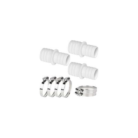 Raccords Tuyau Piscine 32 38mm Lot de 3, Avec 6 Colliers de Serrage, Accessoire de Connexion pour Piscine