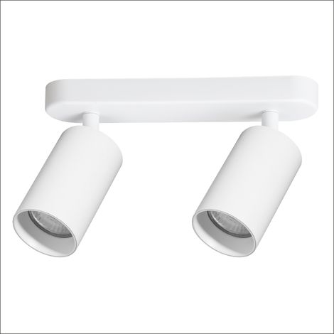 Plafonnier moderne à 2 spots orientables blanc 2xGU10 10W Pipe Milagro (1/5)
