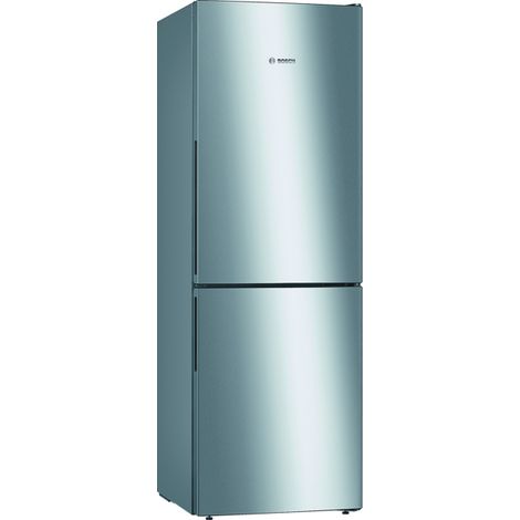 Bosch Serie 4 KGV33VLEA - Frigorifero combinato free-standing con congelatore inferiore, 176x60 cm, finitura in acciaio inossidabile