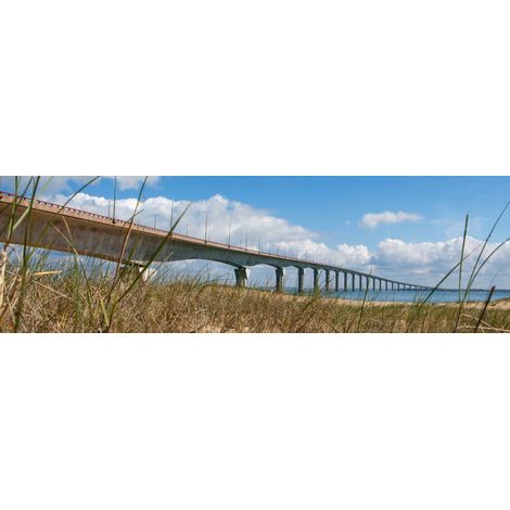 Tableau sur toile Île de Ré Pont 30x97 cm - Impression sur Toile Murale Décorative - Image imprimée en HD sur Toile - Toile sur Châssis en Bois FSC - Fabriqué en France (1/5)