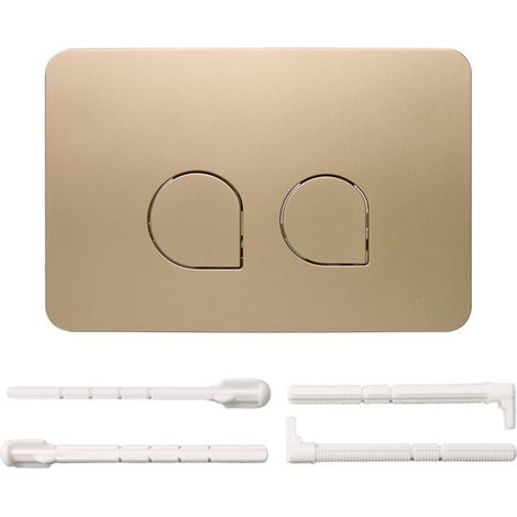Plaque De Commande Wc,Plaque De Déclenchement,Double Déchargement,Avec Jeu De Tiges D'Échappement,Cadre De Fixation,Plaque D'Actionneur Compatible Avec Geberit Sigma 01,20,30,50,Up 320,300-Or mat (1/4)