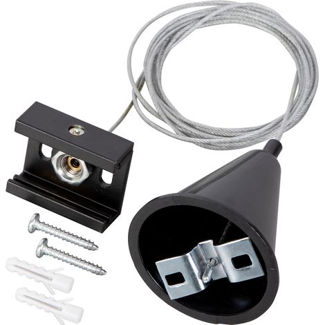 Suspension d’alimentation pour rails triphasés 158,7 cm noire cône TRACK Milagro (1/5)