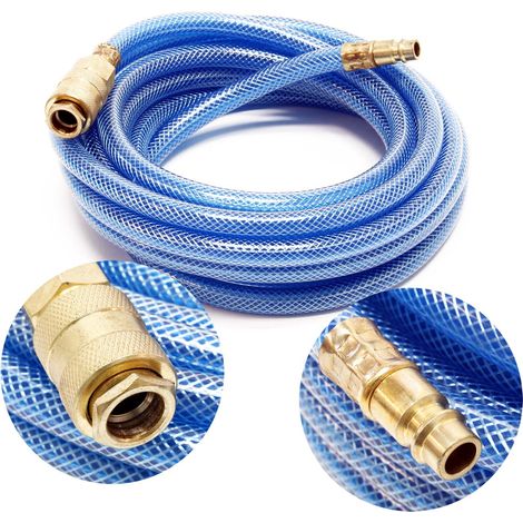 Manguera aire comprimido PVC 5m Tubo compresor Manguera entretejida Acople rápido EU Aire a presión (1/5)