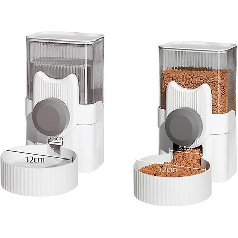 Distributeur automatique de nourriture pour chiens et chats, gamelle d'eau --- (1/5)