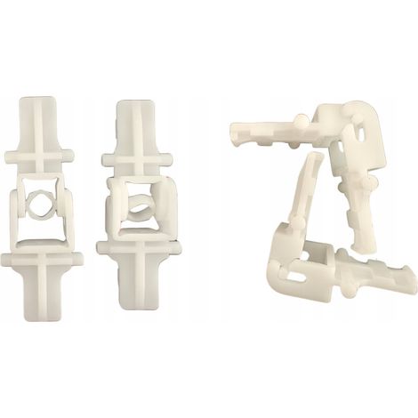 Levier poussoir - 041673 - Blanc - 2 pièces - Compatible avec boutons de toilette (1/4)