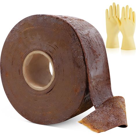 Marine Grease Tape Anti Petrolatum Adhesive Tape Anti Corrosion Protection Tape 2 in x 10m for Grounding Connectors Deep Ground Pegs Steel Pipes (1/5)