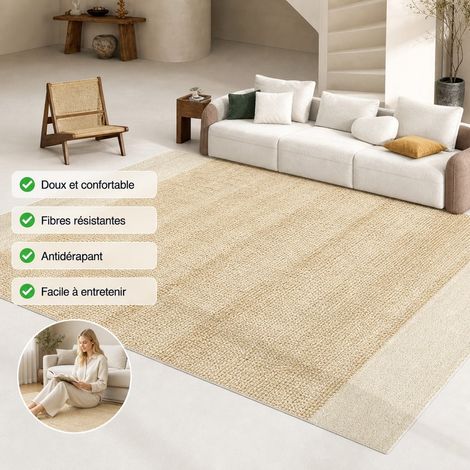 Tapis de Salon 120 x 160 cm Polyester Cristal Vert Gris - Tapis de Chambre et Salon Japonais (1/5)