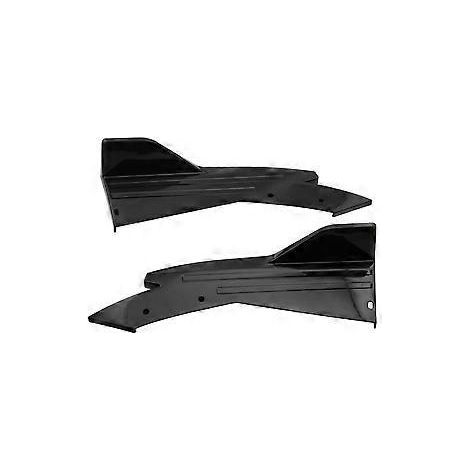 Protection de pare-chocs arrière 48 cm, ailerons, séparateur, jupe latérale, kit carrosserie, autocollant, accessoire de tuning auto (noir) (1/5)