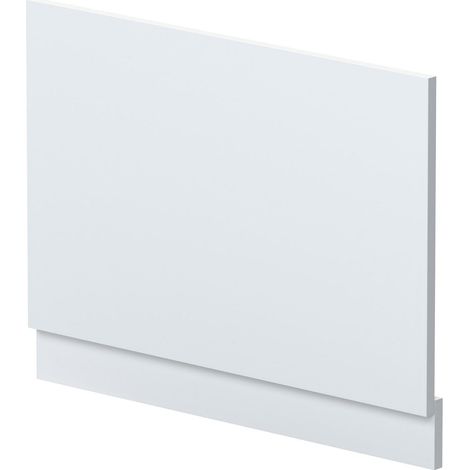 750mm Straight Reversible Bath End Panel & Plinth - Satin White