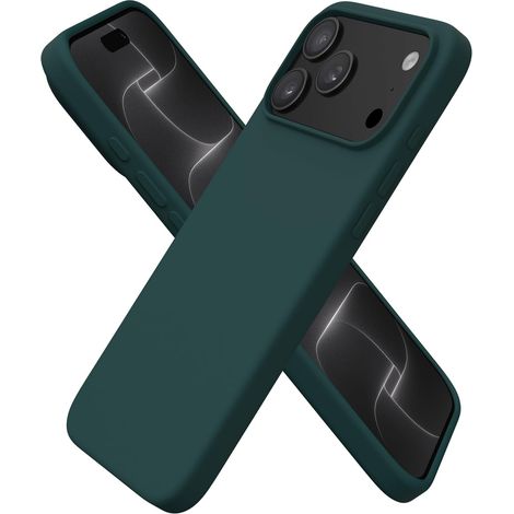 Coque pour iPhone 18 Pro Max Silicone - Vert Olive (1/5)