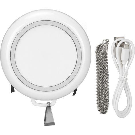 Purificateur d'air portable, purificateur d'air à ions négatifs pour voiture/maison, collier tour de cou, petite stérilisation, blanc. (1/5)