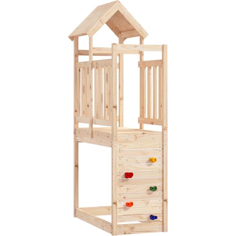 Spielturm Braun 53 x 110,5 x 214 cm Massives Kiefernholz