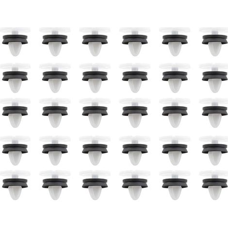 30pcs Clips de Fixation Attaches Garniture, Voiture Panneau de Porte Intérieures Clips Rivet Plastique, 7703077476 Compatible Peugeot 308 Citroën DS4 Renault Megane 3 Laguna 3 (1/5)