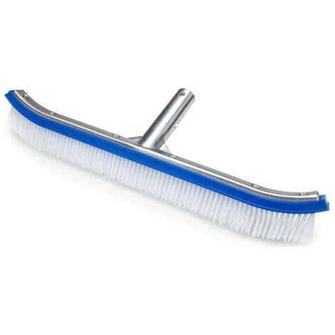 Tête de brosse de piscine en aluminium de 18 pouces avec clips EZ. Ces brosses robustes nettoient les murs, les carreaux et les sols sans effort.-Karteo (1/3)