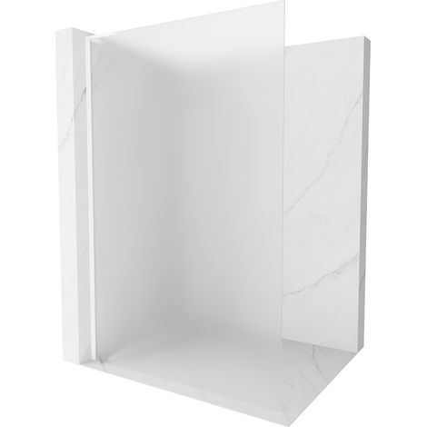 Mexen Kioto L Duschwand Walk-in 80 x 200 cm, satiniert, weiß - 800-080-103-20-30