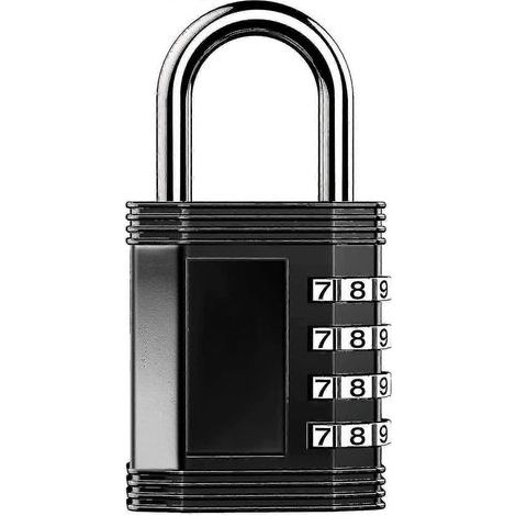 1 cadenas à combinaison à 4 chiffres, idéal pour casier scolaire, abri de jardin, clôture, moraillon (1/4)