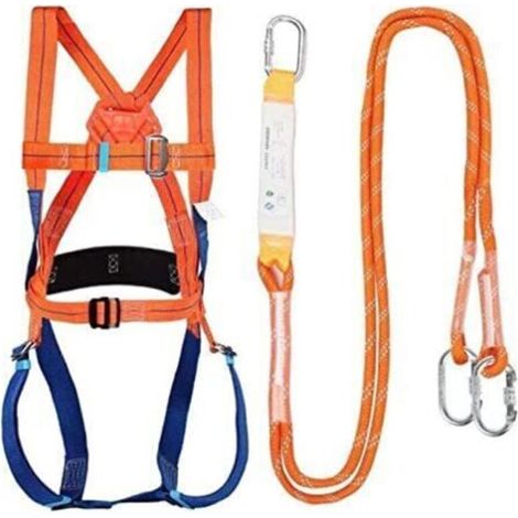 Harnais de sécurité corps entier – Tour de taille 50-120 cm – Boucles en acier allié renforcées – Matériaux polypropylène résistants
