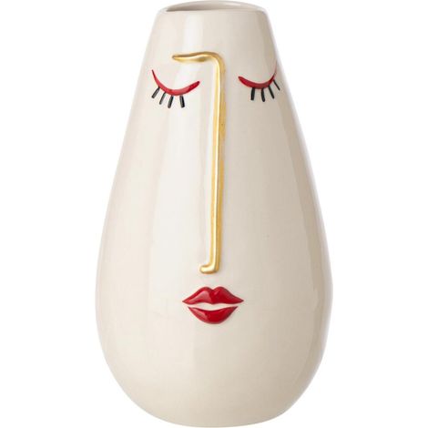 Vase Visage en Grès "Lou" 20cm Multicolore (1/2)