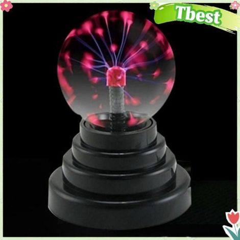 Lampe à boule de plasma de 3 pouces, lumière plasma sensible au toucher, avec alimentation par batterie USB, pour la décoration de (1/3)