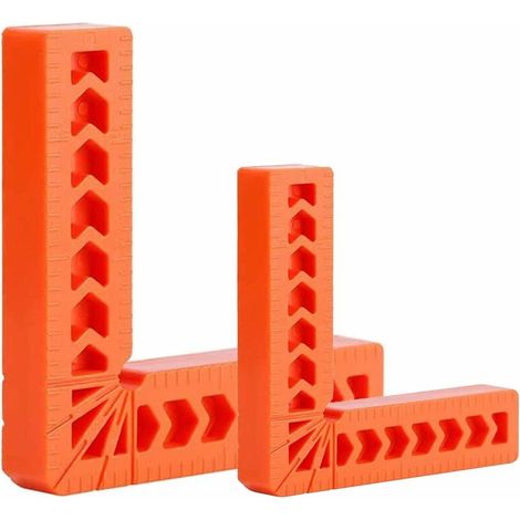royaluxe - 2 Pièces Carrés de Positionnement, Angle de Positionnement d'angle de Type L, Pinces de positionnement, pour aide à la Position D'angle, Décoration de la Maison, Peinture d'art ( Orange) , (1/5)