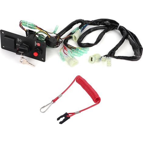 Interrupteur de coupure d'allumage BRP à moteur unique avec clés adaptées pour Honda hors-bord 06323-ZZ5-764