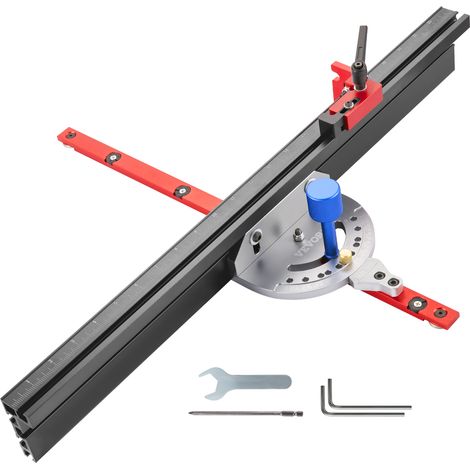 VEVOR Jauge a Onglets 450 mm Regle Universelle de Jauge deOnglet de Scie a Table, Jauge deOnglet de Routeur en Aluminium Miter Gauge Reglable, Guide a Onglet pour Scie a Ruban Raboteuse Sciage du Bois