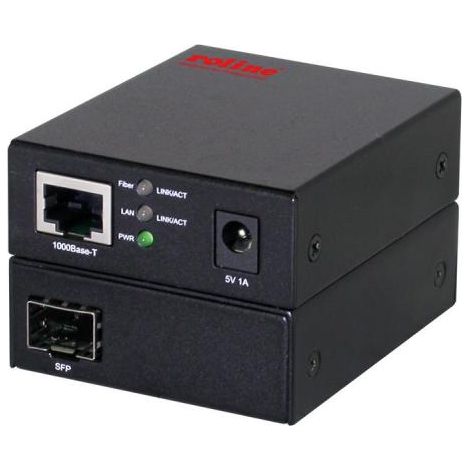 Convertitore media ROLINE 10/100/1000Base-T velocità tripla 10/100/1000 Mbps (1/4)