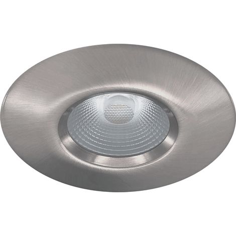 FOLK R Spot 7W alu brossé fixe 100% recouvrable CTC 2700/3000/4000K - 496 lm ASLED FOL6CHRCTC