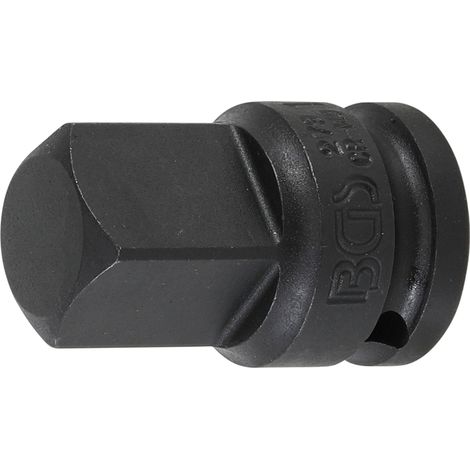 Adaptador llave vaso BGS Technic plata acero 580 Nm